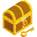 Treasure Chest - lock - key - No Watermark PNG