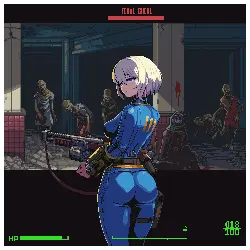 Feral Ghoul - pixel art - Free PNG