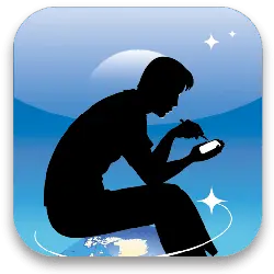Man Sitting on Earth - phone - PNG Images