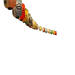 Colored Lanterns - celebration - Transparent Background PNG