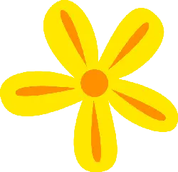 Yellow Flower - simple - pattern - High Resolution PNG