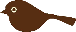 Brown Bird - simple - High Resolution PNG