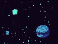 Pixel Space Scene - pixel art - PNG Images