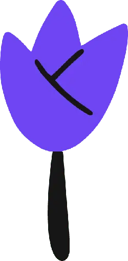 Purple Flower - simple - cartoon - Transparent Layer PNG