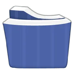 Blue Folder - work - High Resolution PNG