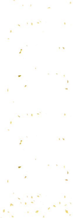 Gold Confetti on Black Background - party - PNG