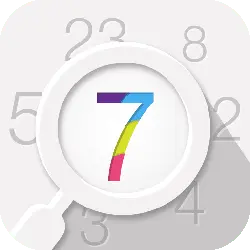Number 7 - magnifying glass - PNG Images