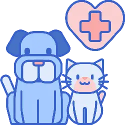 Blue Dog and Cat - pet - Transparent Layer PNG
