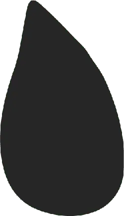 Black Drop - shape - Transparent Background PNG