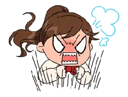 Angry Little Girl - Transparent Layer PNG