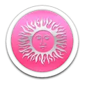 Pink Sun - pink - Transparent Background PNG
