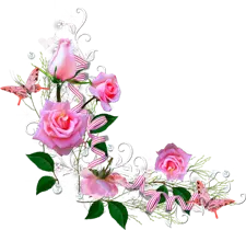Pink Rose Decoration Art - pink - Transparent Background PNG