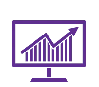 Computer Screen with Bar Chart - growth - PNG