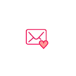 Envelope Heart Emoji - pink - PNG Images