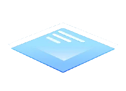 Blue Square Icon - Transparent Layer PNG