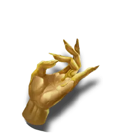 Golden Hand Sculpture - gold - Free PNG