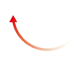 Red Arrow - gradient - Transparent Background PNG