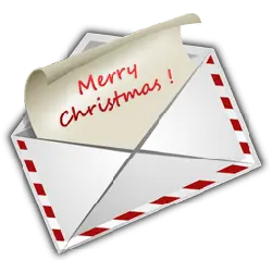 Christmas Card Envelope - red - High Resolution PNG