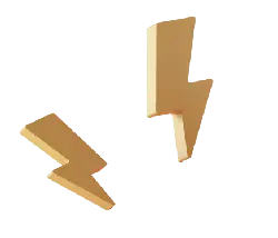 Lightning Bolt Symbol - design element - symbol - No Background PNG
