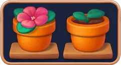 Plants in Pots - pink - No Background PNG