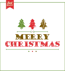 Christmas Tree - greeting - PNG Images