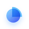 Blue Circular Pattern - graphic design - abstract art - Transparent Background PNG