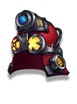 Red Mechanical Helmet - future - No Background PNG