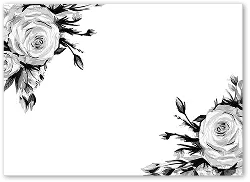 Black and White Rose Bouquet - decoration - No Background PNG