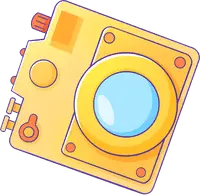 Yellow Camera - children - Transparent Layer PNG