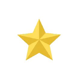 Gold Star - star - geometric shape - PNG