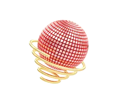 Red Grid Sphere - grid - No Watermark PNG