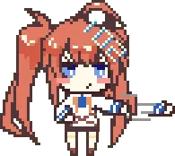 Pink Long Hair Girl - pixel art - PNG Images