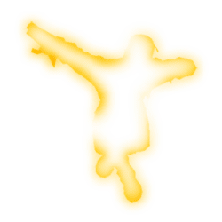 Yellow Glow Figure - outline - Transparent Layer PNG