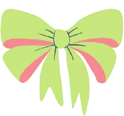 Bow Tie - ribbon - green - Transparent Layer PNG