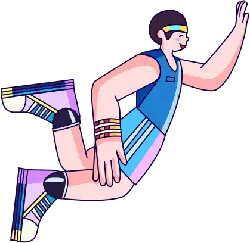 Colorful Sports Figure - colorful - No Watermark PNG