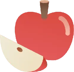 Apple - sliced - red - Free Download PNG