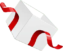 Gift Box - red ribbon - box - No Background PNG