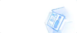 Blue Glass Display Case - minimalistic - PNG