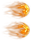 Flaming Sphere - glowing - PNG