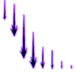 Purple Arrows - gradient - Transparent Background PNG