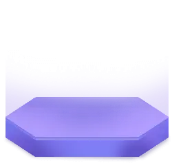 Hexagonal Platform - purple - Transparent Background PNG