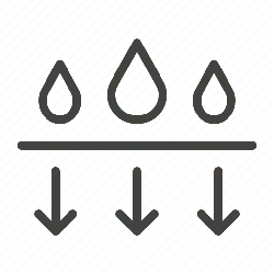 Water Droplets Falling - icon - No Background PNG