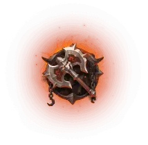 Flaming Shield - metal - No Background PNG