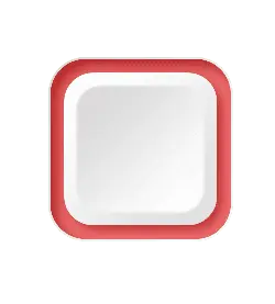 Red-bordered White Button - red - Free Download PNG