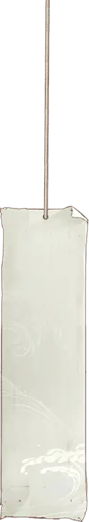 White Paper Strip - hanging - High Resolution PNG