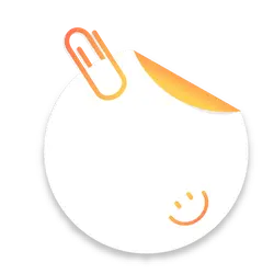 Smiley Note - orange - High Resolution PNG