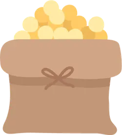 Gold Coins Bag - rewards - Free Download PNG
