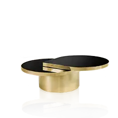 Gold Round Coffee Table - simple - Free PNG
