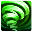 Spiral Shell - green - PNG