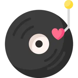 Record Player - heart - PNG